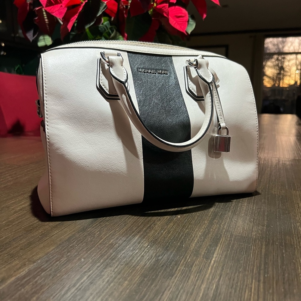 Michael Kors Black and White Satchel